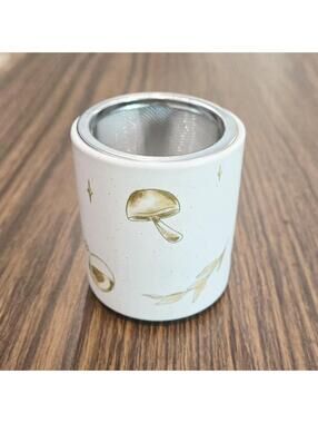 🌿 Witch Casket Exclusive Tea Strainer & Ceramic Holder 🍄